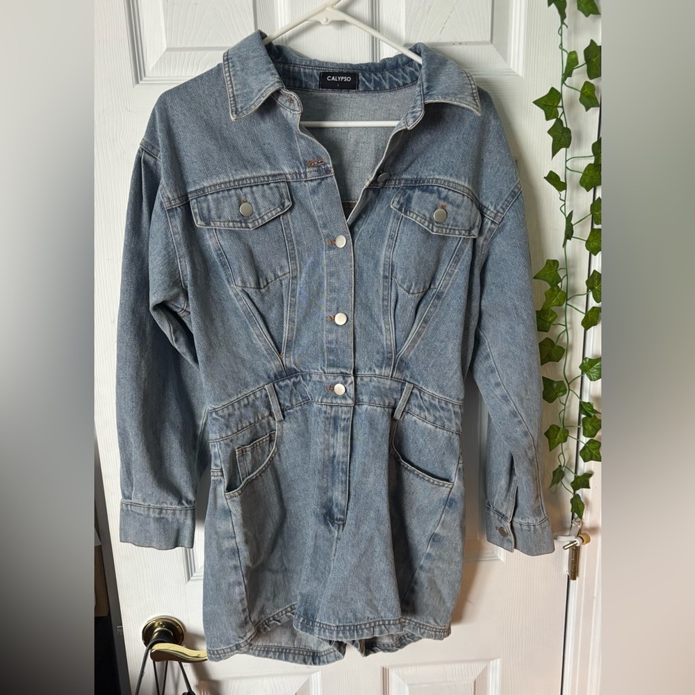 Calypso Light Blue Denim Jumpsuit - Originally Retailed at 100.00